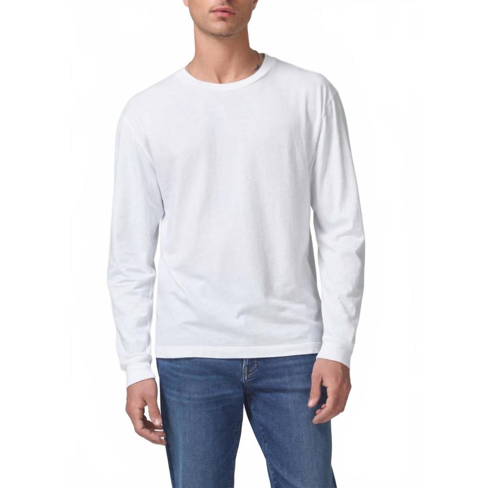 NEW CITIZENS OF HUMANITY men's everyday long sleeve tee in white